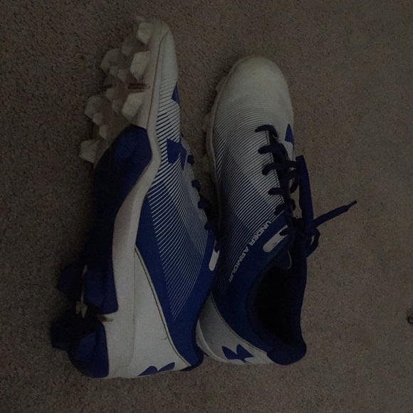 Blue under armor baseball shoes - Picture 1 of 6
